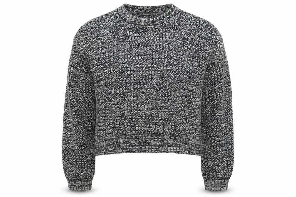 Front view of New Look girls’ grey knit jumper, size 14-15, years