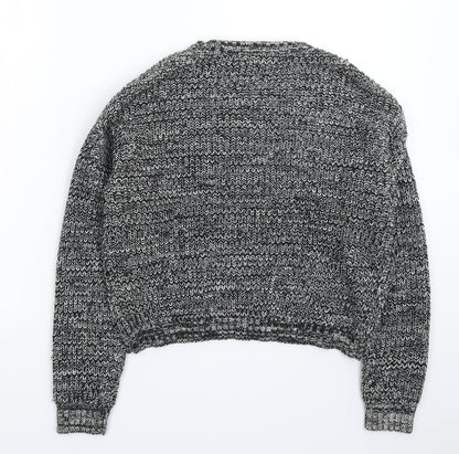 New Look Girls Grey  Knit Pullover Jumper Size 14-15 Years