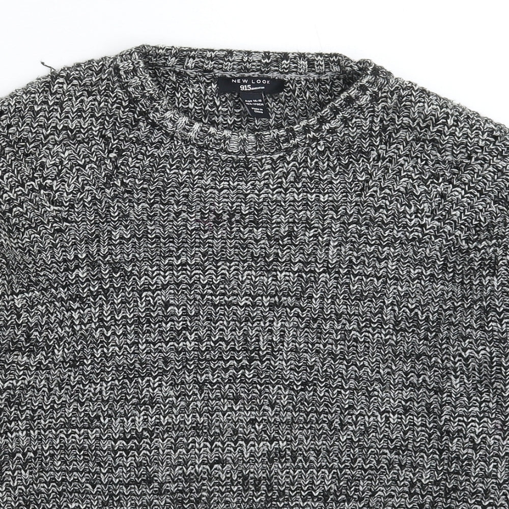 New Look Girls Grey  Knit Pullover Jumper Size 14-15 Years