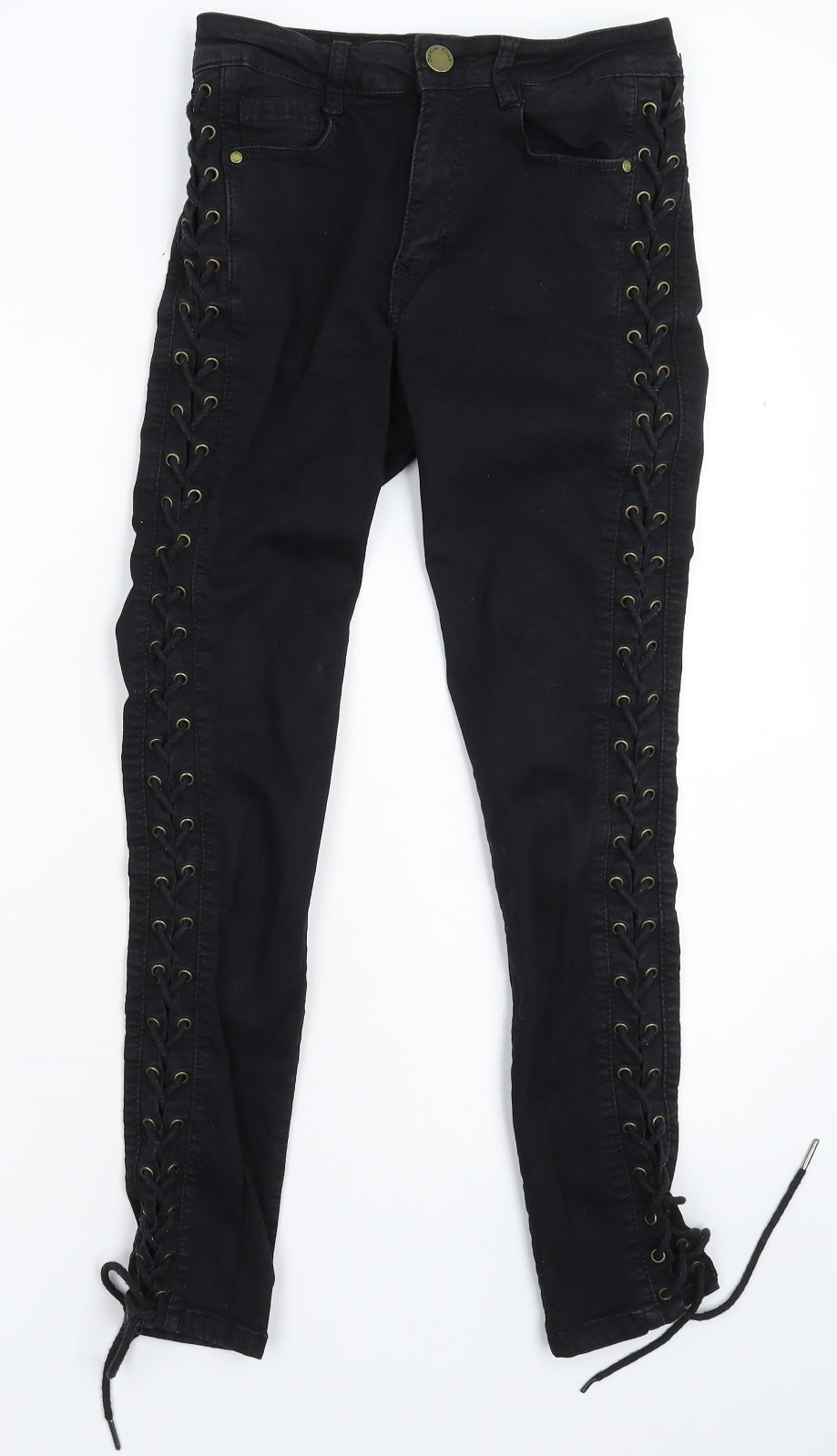 Womens UK Size 10 Denim Club Extra-Slim Fit Jegging Black Jeans
