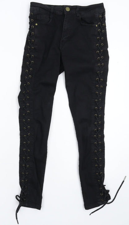 Womens UK Size 10 Denim Club Extra-Slim Fit Jegging Black Jeans
