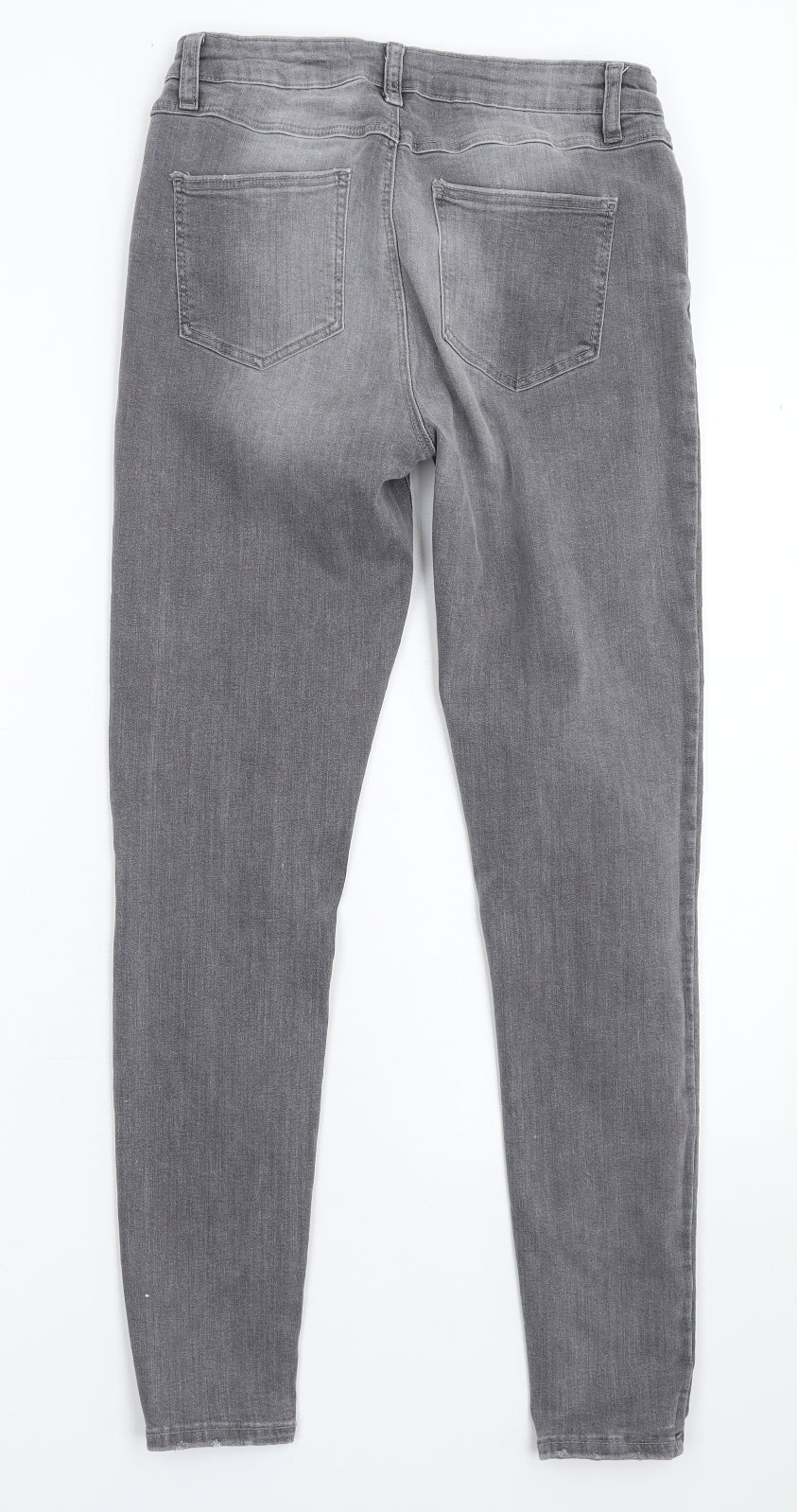 Denim & Co. Womens Grey  Denim Skinny Jeans Size 10 L27 in