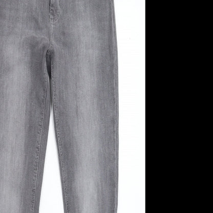 Denim & Co. Womens Grey  Denim Skinny Jeans Size 10 L27 in