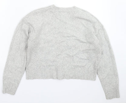 Womens UK Size S New Look Grey Pullover Jumper