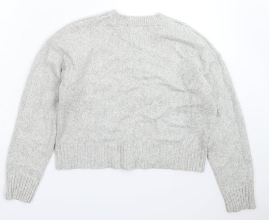 Womens UK Size S New Look Grey Pullover Jumper