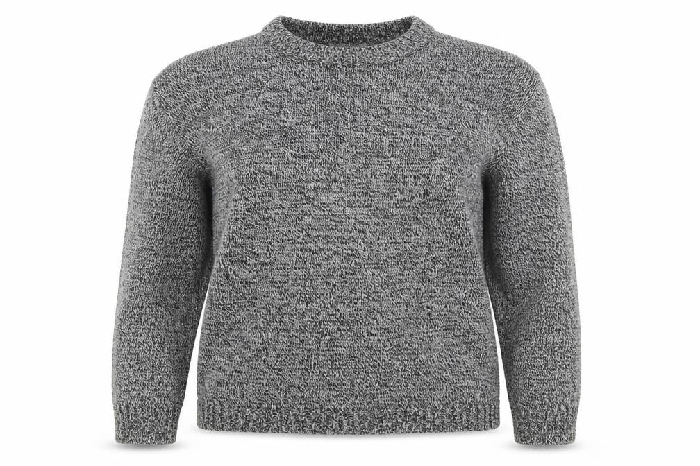 Front view of Brave Soul women’s grey knit jumper, size S