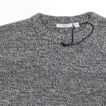 Womens UK Size S Brave Soul Grey Pullover Jumper