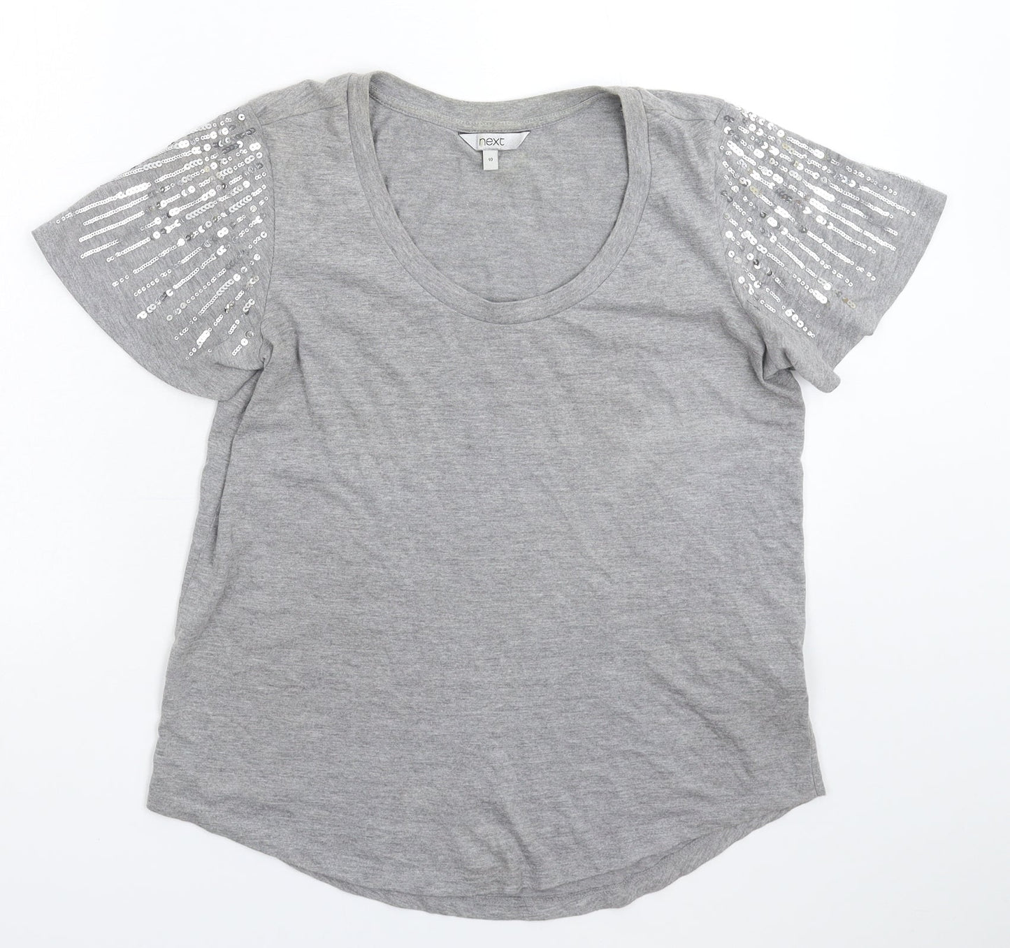 Womens UK Size 10 NEXT Grey Basic T-Shirt