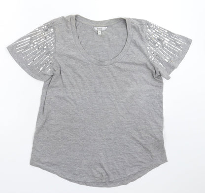 Womens UK Size 10 NEXT Grey Basic T-Shirt