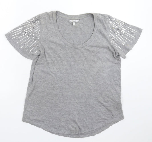 Womens UK Size 10 NEXT Grey Basic T-Shirt