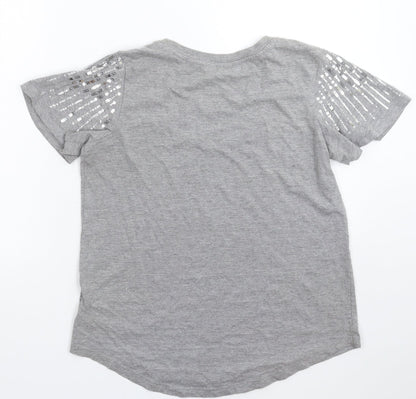 Womens UK Size 10 NEXT Grey Basic T-Shirt