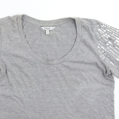 Womens UK Size 10 NEXT Grey Basic T-Shirt