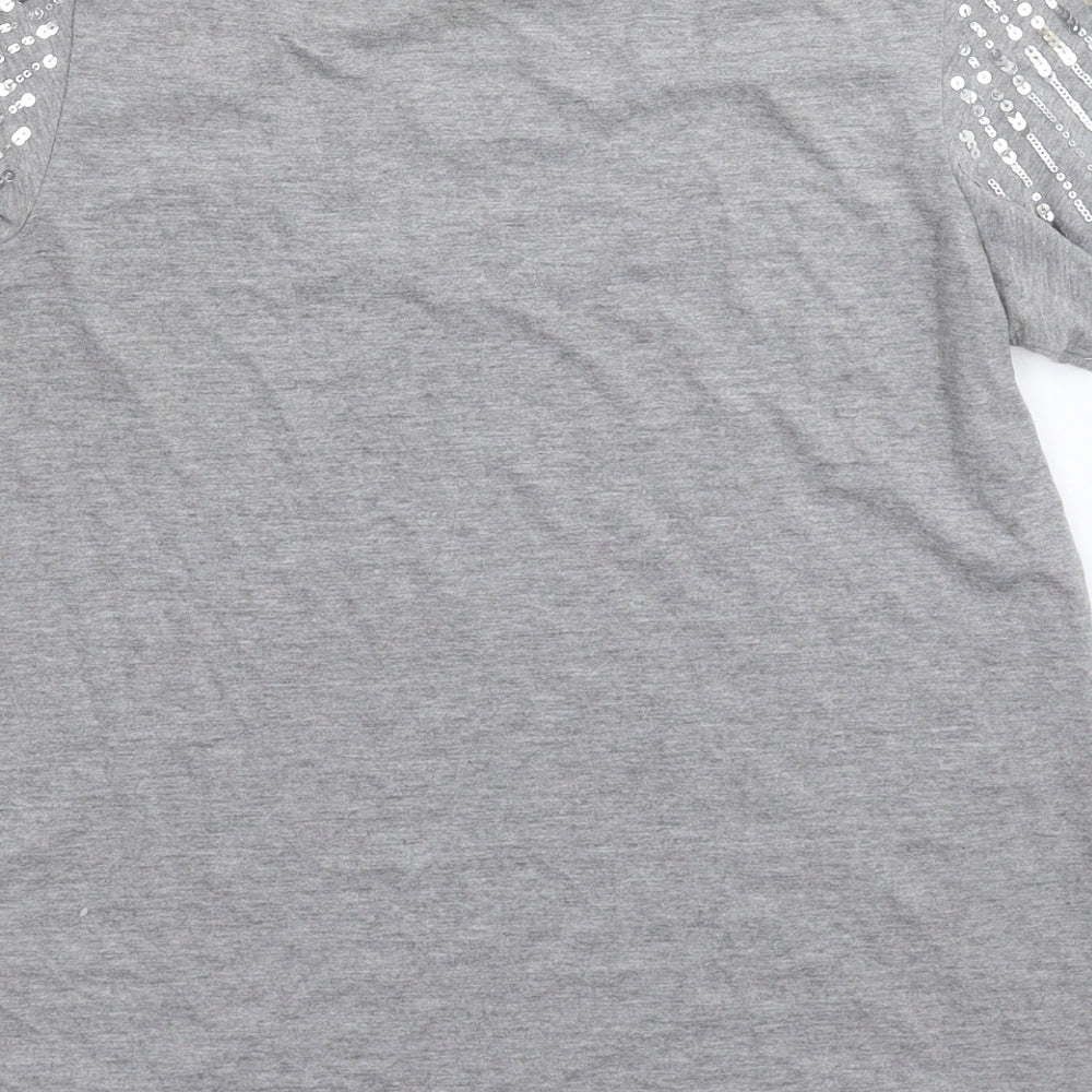Womens UK Size 10 NEXT Grey Basic T-Shirt