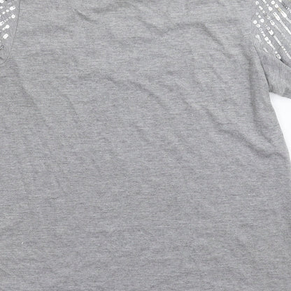 Womens UK Size 10 NEXT Grey Basic T-Shirt