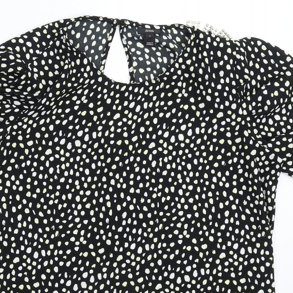 Womens UK Size 8 River Island Multicoloured Basic T-Shirt