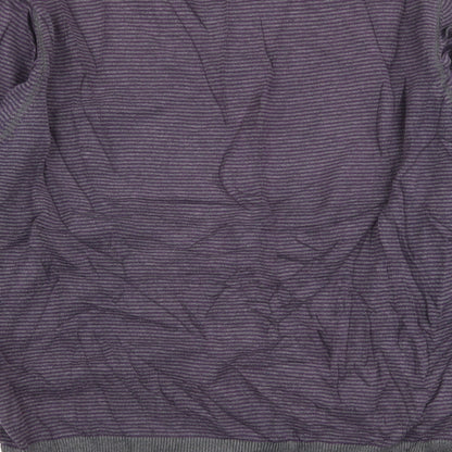 Brand and care label for rice-37 men’s multicoloured striped jumper, size L