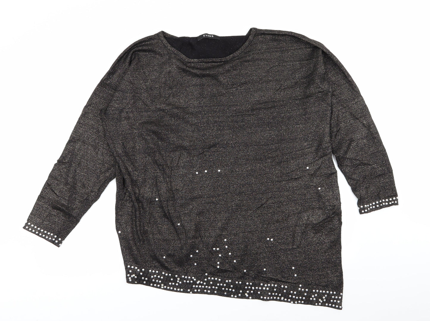 Evans Womens Multicoloured Geometric  Pullover Jumper Size 20