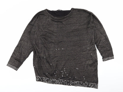 Evans Womens Multicoloured Geometric  Pullover Jumper Size 20