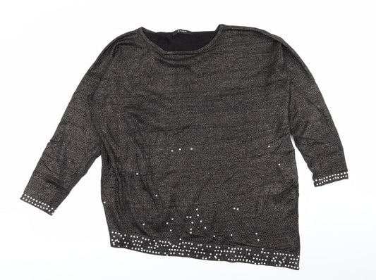 Evans Womens Multicoloured Geometric  Pullover Jumper Size 20