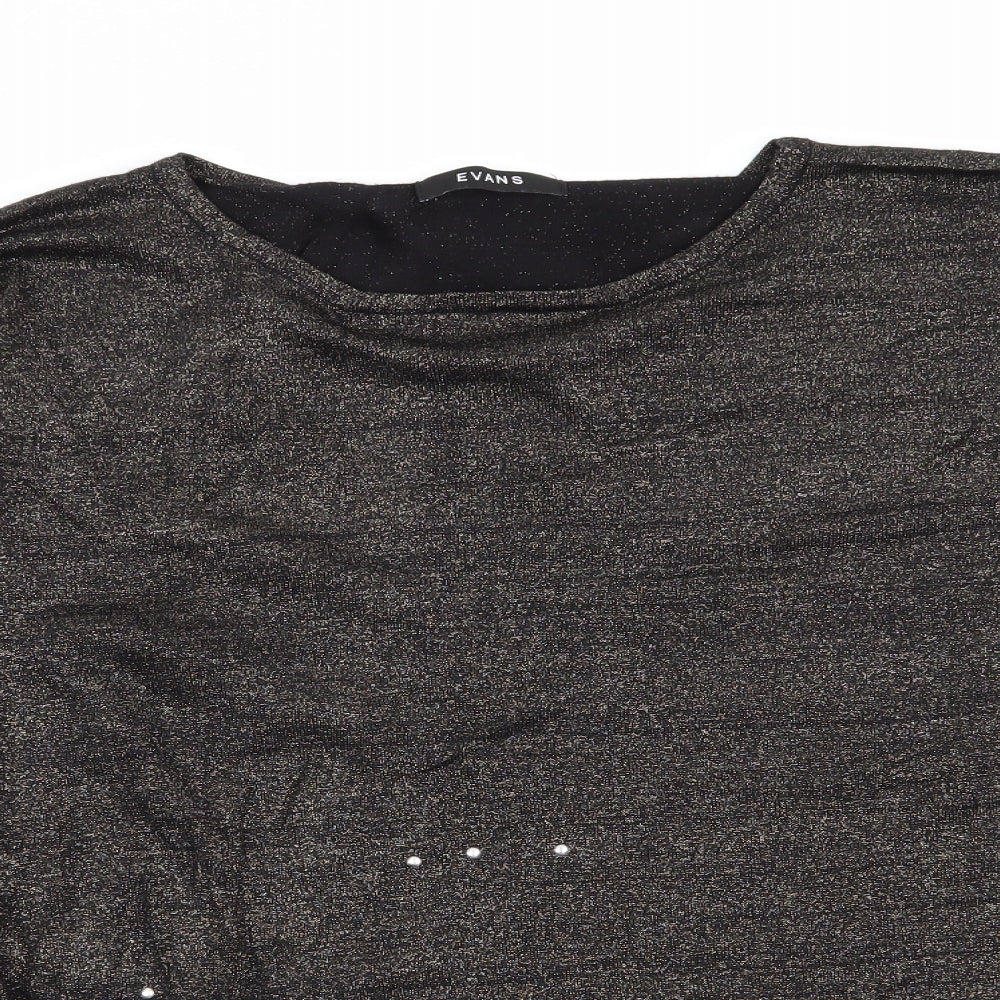 Evans Womens Multicoloured Geometric  Pullover Jumper Size 20