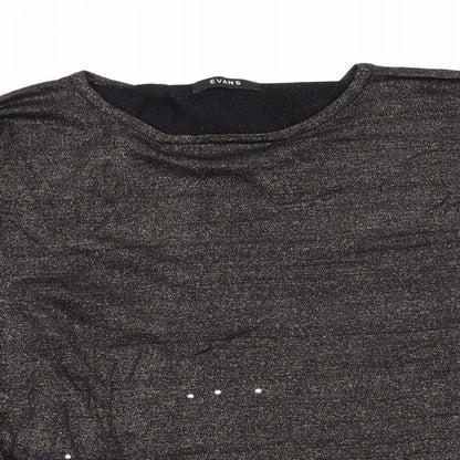 Evans Womens Multicoloured Geometric  Pullover Jumper Size 20