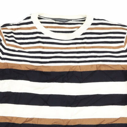 Cedar Wood State Mens Multicoloured Striped  Pullover Jumper Size M
