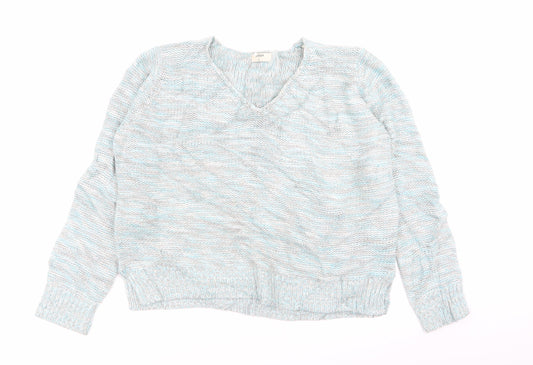 Womens UK Size M Papaya Multicoloured Pullover Jumper