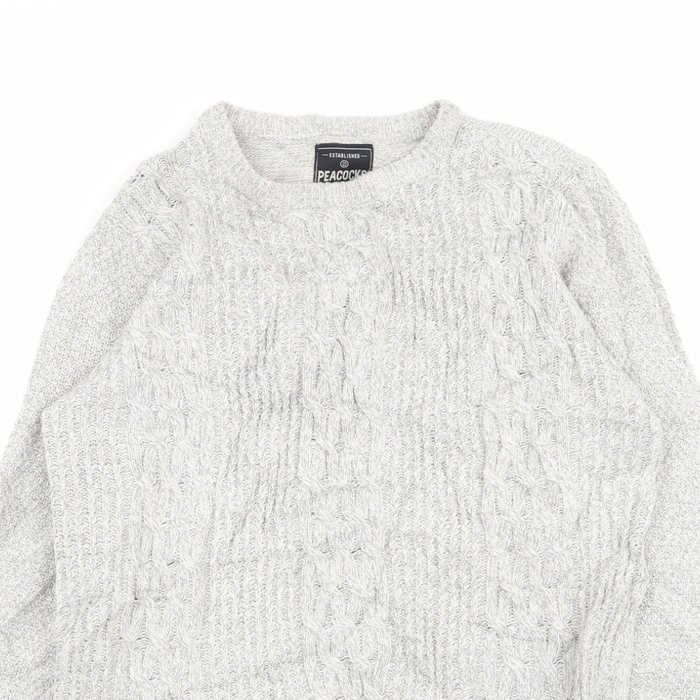 Peacocks Mens Grey   Pullover Jumper Size S