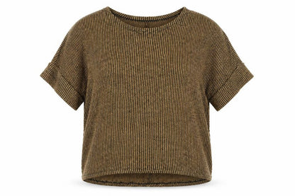 Womens UK Size S Apricot Multicoloured Basic T-Shirt