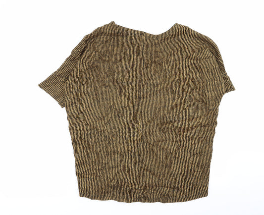 Womens UK Size S Apricot Multicoloured Basic T-Shirt