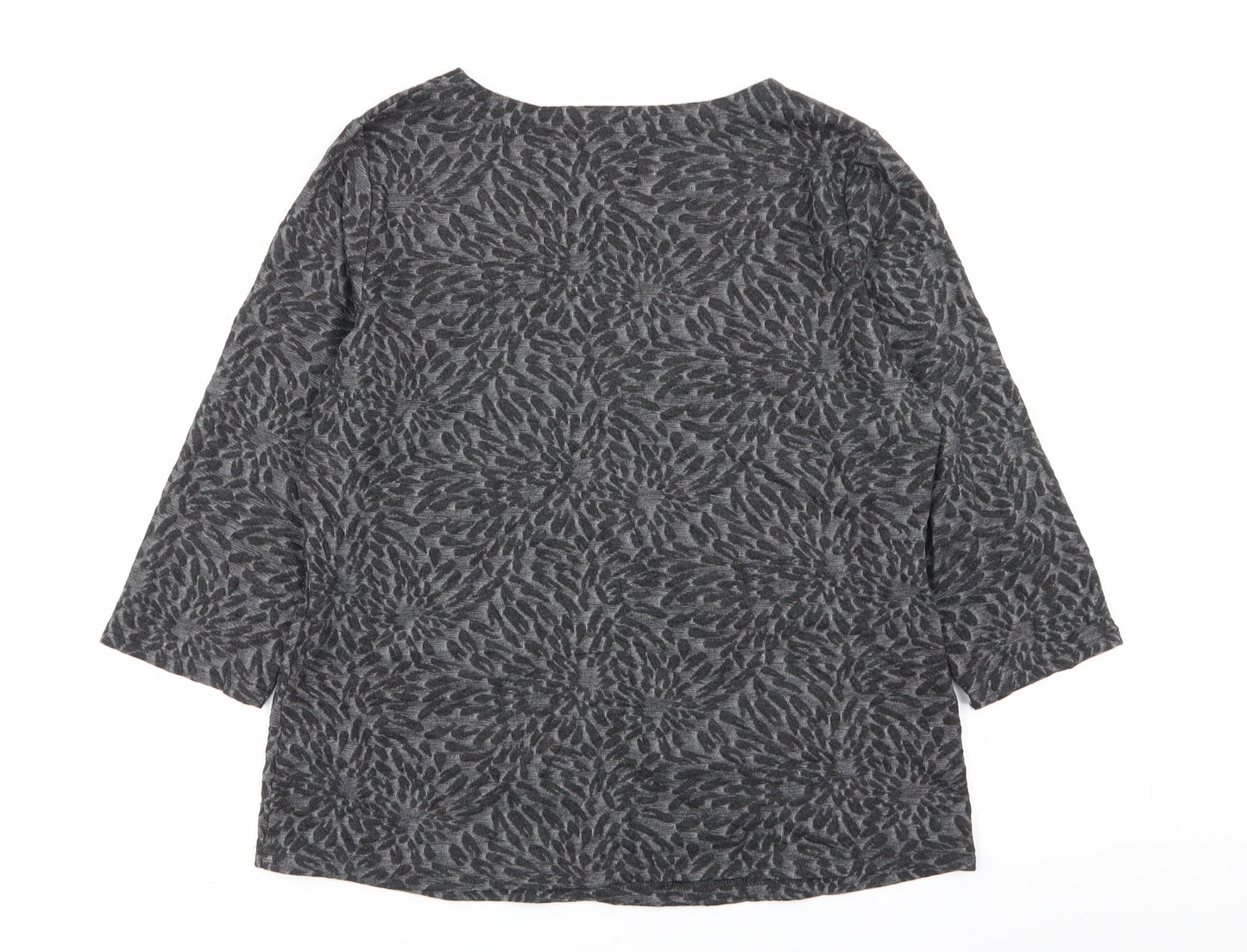 M&S Womens Grey Geometric   T-Shirt Size 14
