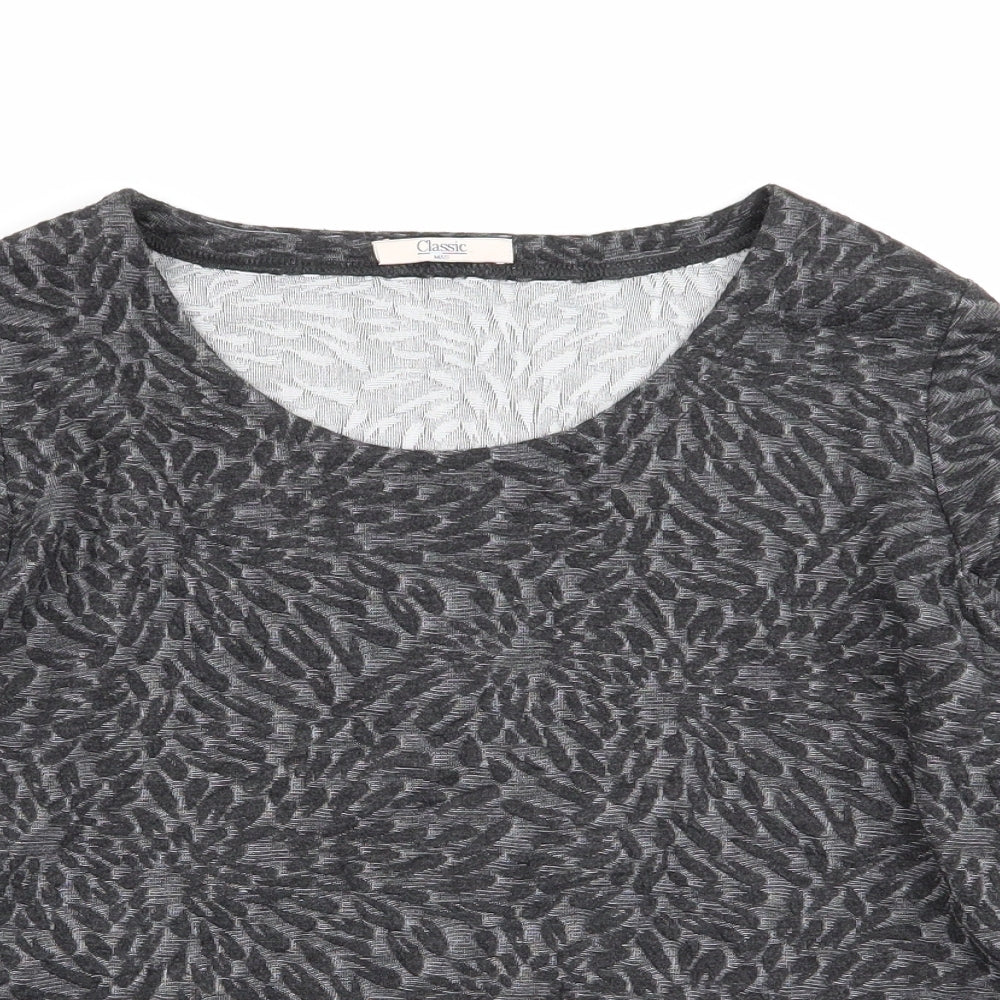 M&S Womens Grey Geometric   T-Shirt Size 14