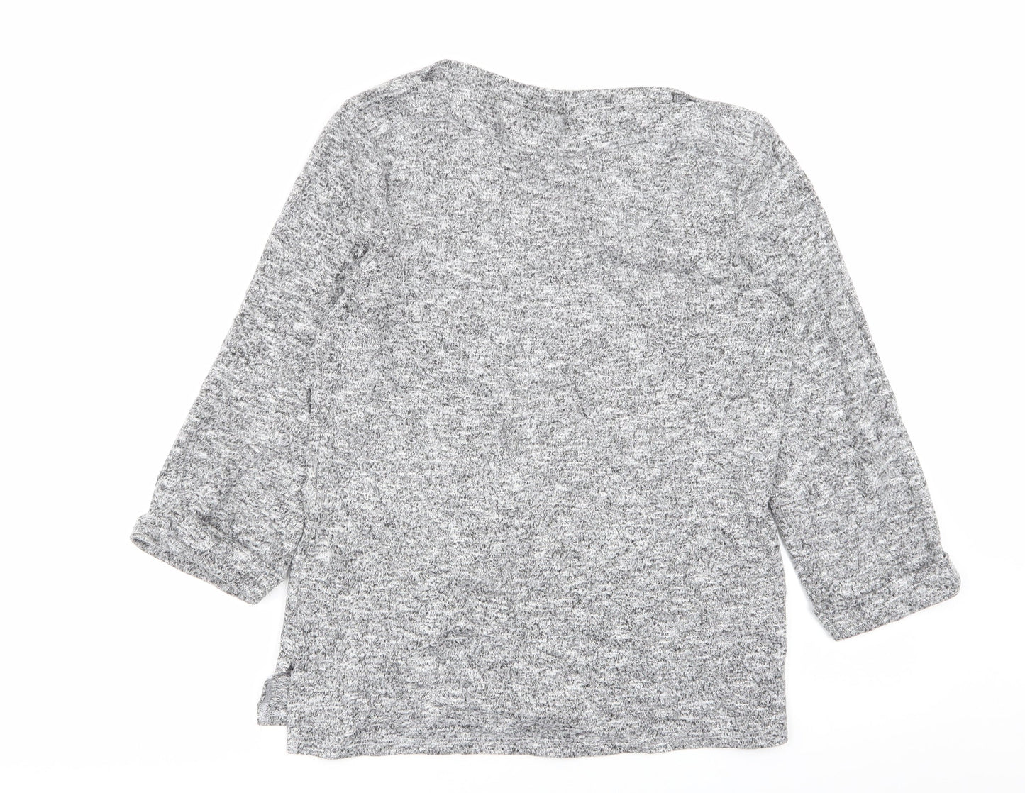 Womens UK Size 12 Dorothy Perkins Grey Basic T-Shirt