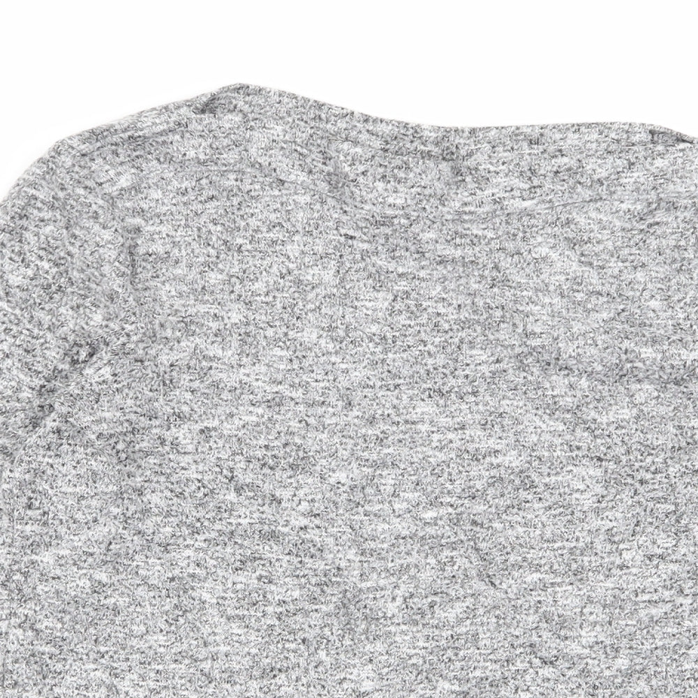 Womens UK Size 12 Dorothy Perkins Grey Basic T-Shirt