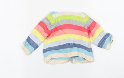 Gap Boys Multicoloured Striped  Cardigan Jumper Size 3-6 Months