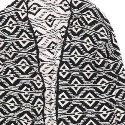 Close-up detail of nect women’s multicoloured geometric cardigan jumper, size L