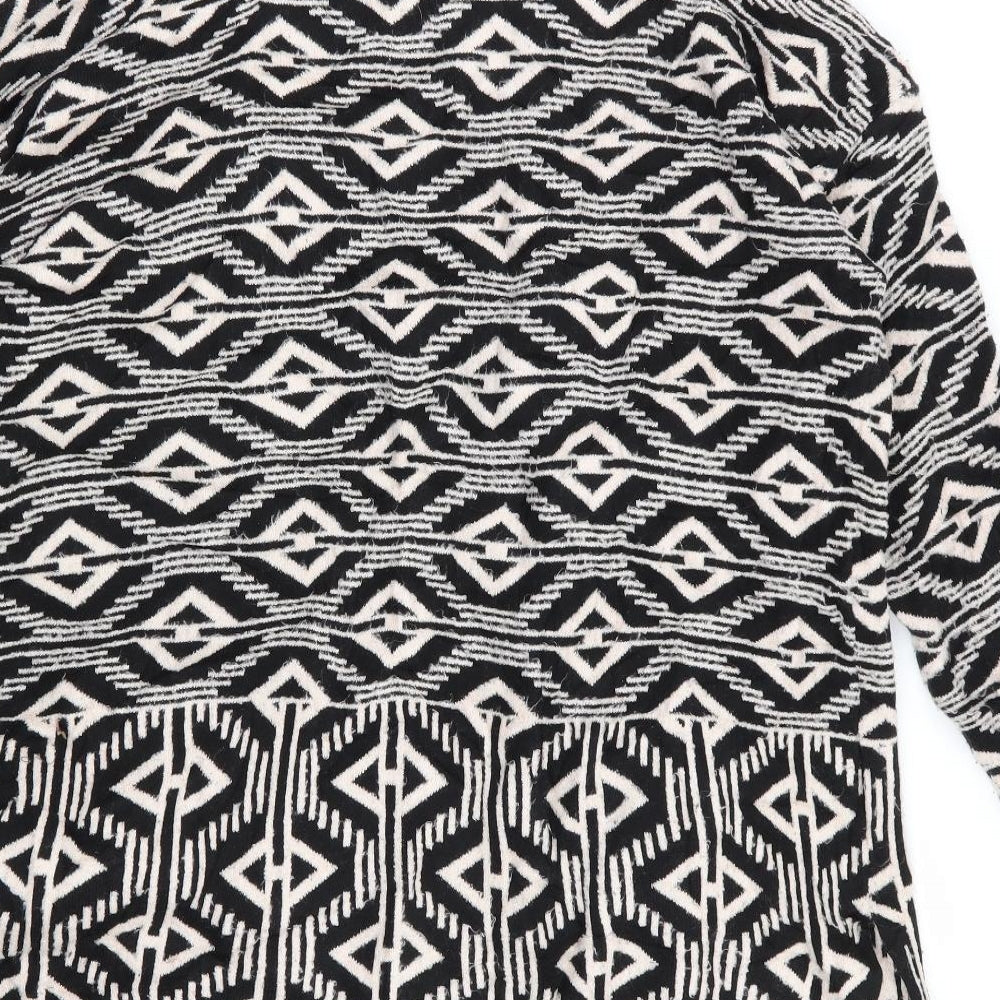 Brand and care label for nect women’s multicoloured geometric cardigan jumper, size L