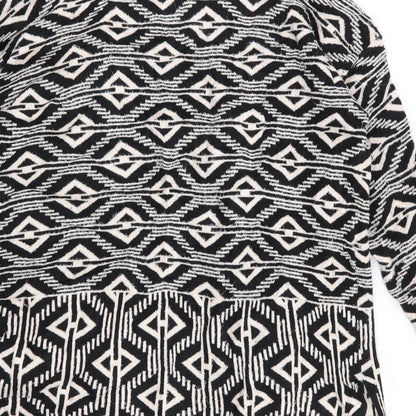 Brand and care label for nect women’s multicoloured geometric cardigan jumper, size L