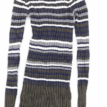 NEXT Womens Multicoloured Striped  Basic T-Shirt Size 6