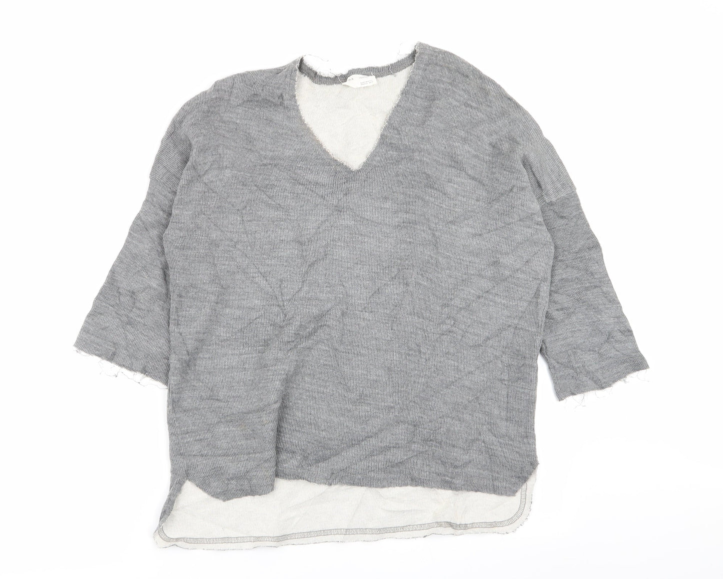 Womens UK Size 10 Zara Grey Pullover Jumper