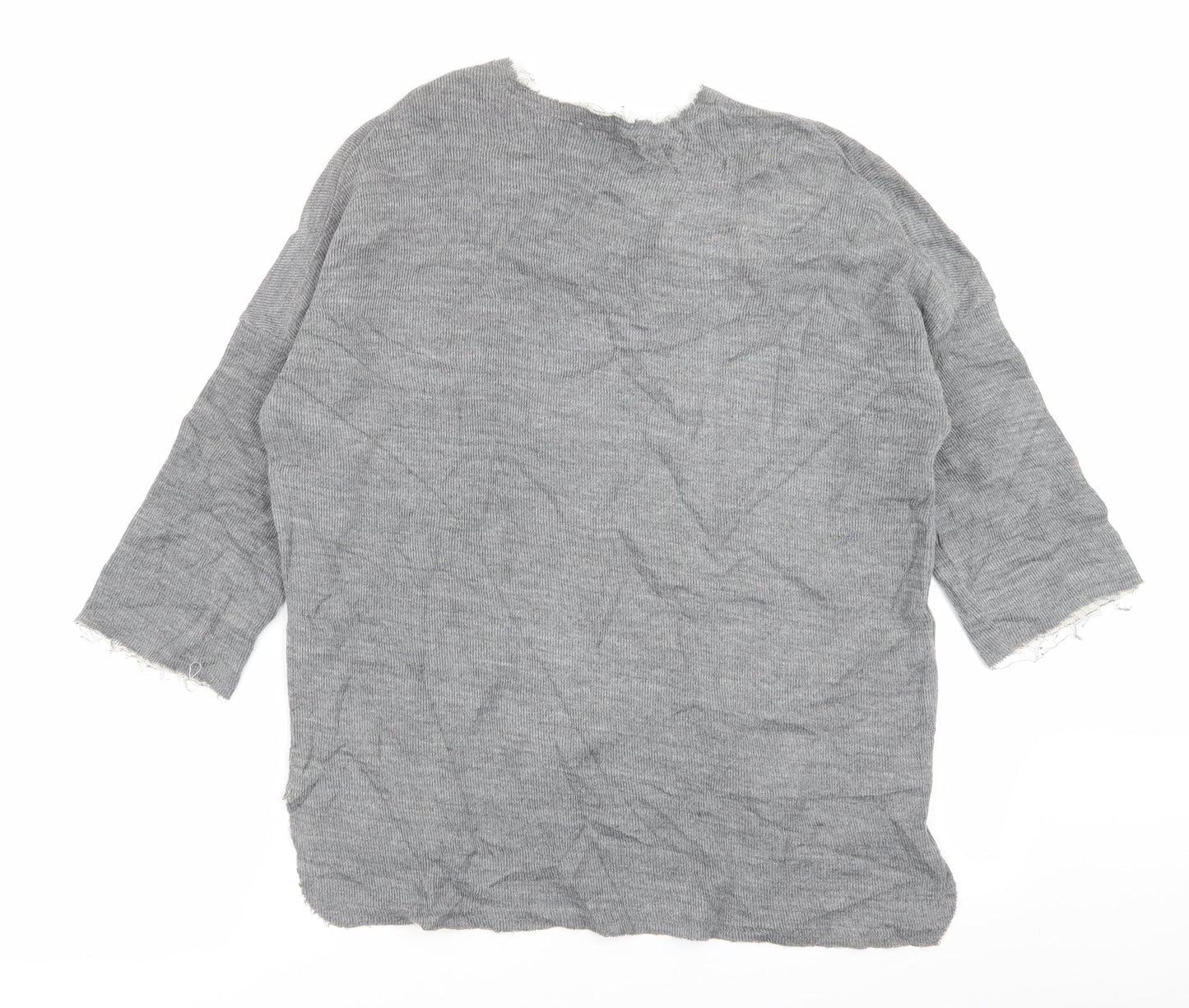 Womens UK Size 10 Zara Grey Pullover Jumper