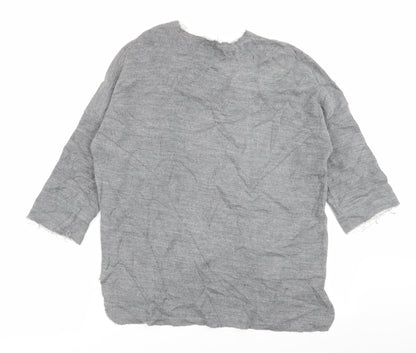 Womens UK Size 10 Zara Grey Pullover Jumper