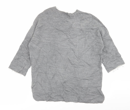 Womens UK Size 10 Zara Grey Pullover Jumper