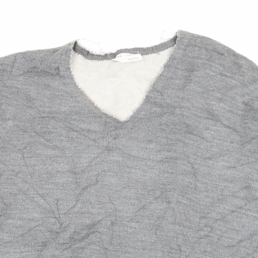 Womens UK Size 10 Zara Grey Pullover Jumper