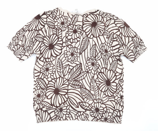 CC Womens Multicoloured Floral  Cardigan Jumper Size L