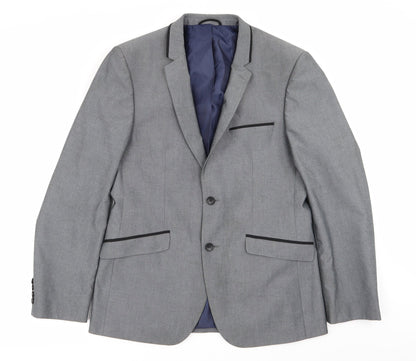 Mens UK Size 40 burton menswear Regular Grey Suit Jacket
