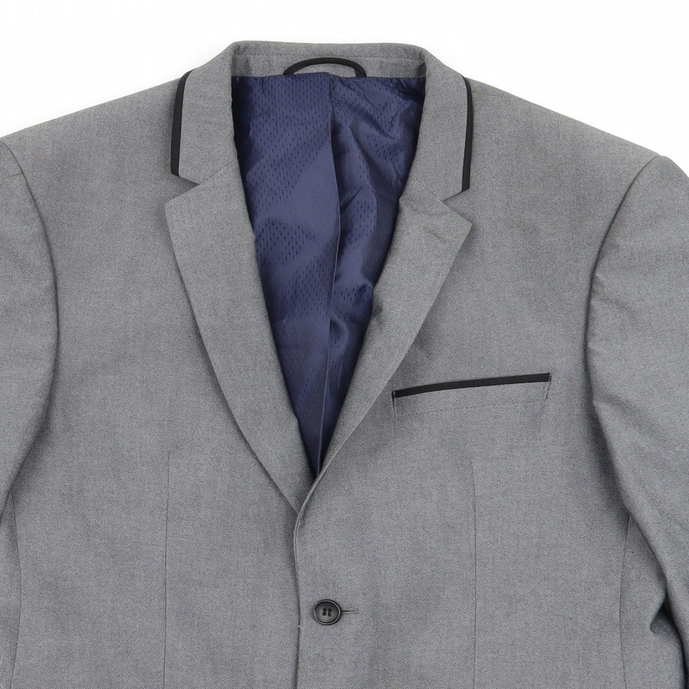 Mens UK Size 40 burton menswear Regular Grey Suit Jacket