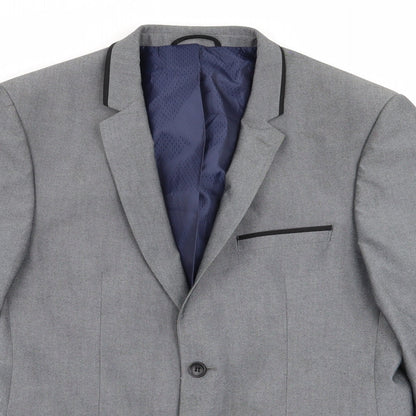 Mens UK Size 40 burton menswear Regular Grey Suit Jacket