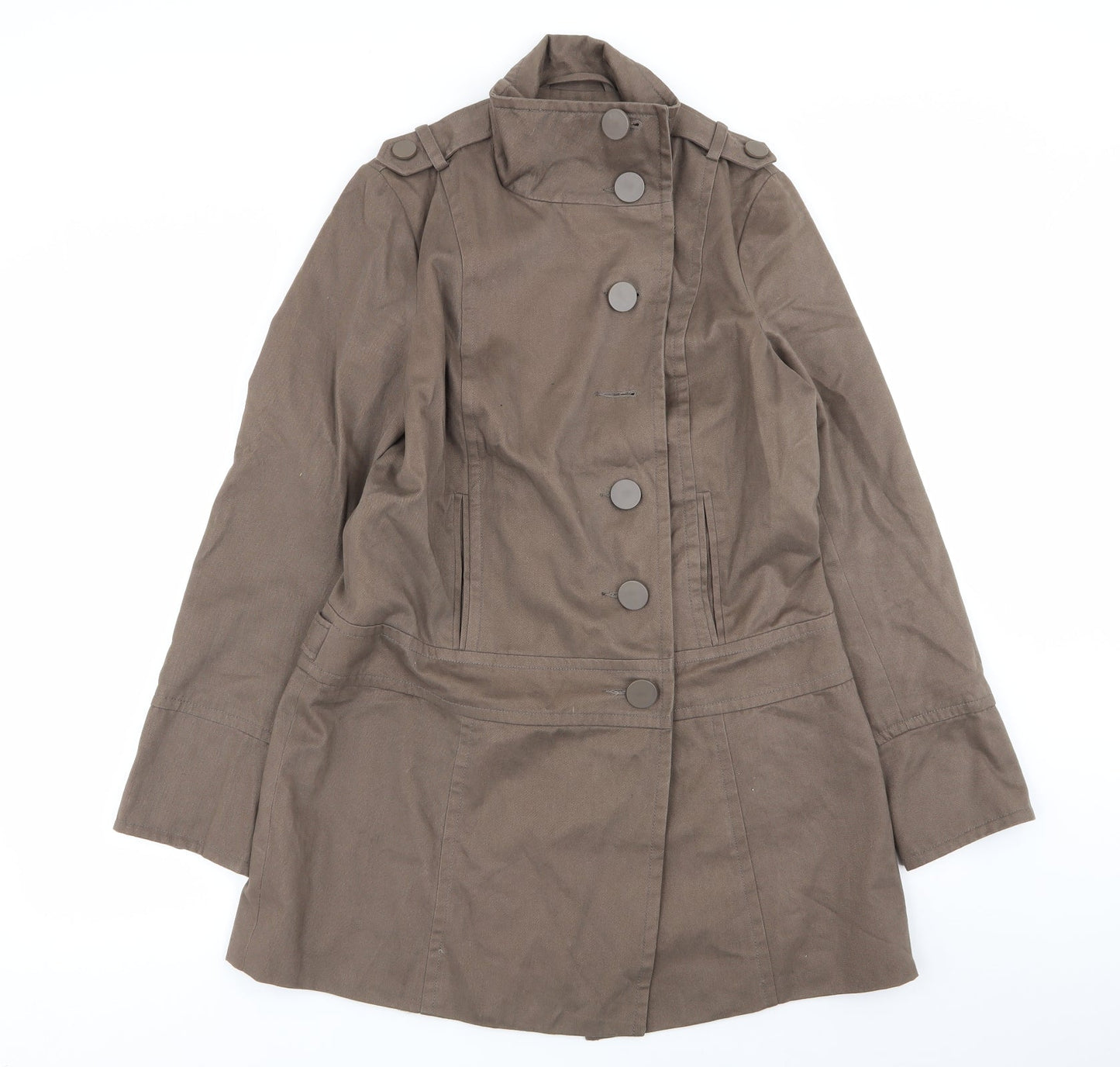 Womens UK Size 12 New Look Brown Overcoat