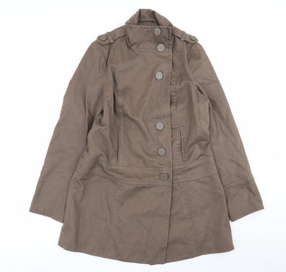 Womens UK Size 12 New Look Brown Overcoat